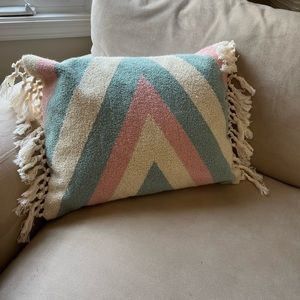 Tri-Colored Throw Pillow